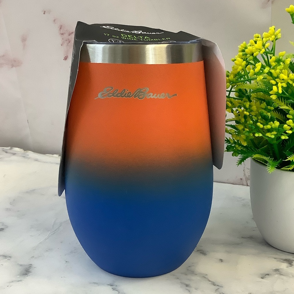NWT Eddie Bauer Gradient Orange and Blue Tumbler